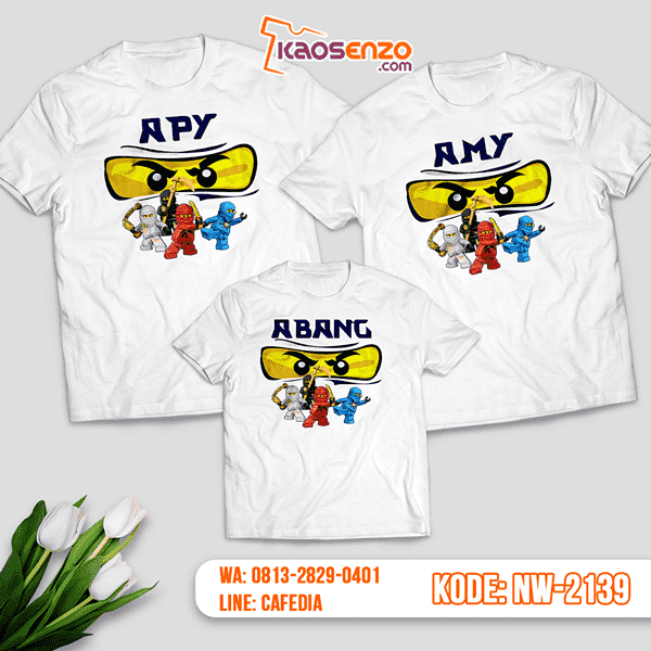 Baju Kaos Couple Keluarga Ninja Go | Kaos Family Custom | Kaos Ninja Go - NW 2139