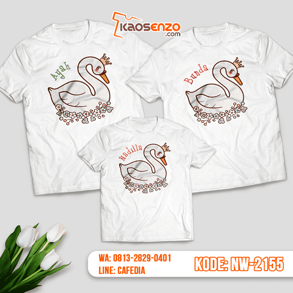 Baju Kaos Couple Keluarga Angsa | Kaos Family Custom | Kaos Angsa - NW 2155