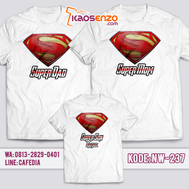 Kaos Keluarga | Kaos Ultah | Kaos Couple | Kaos Motif Superman