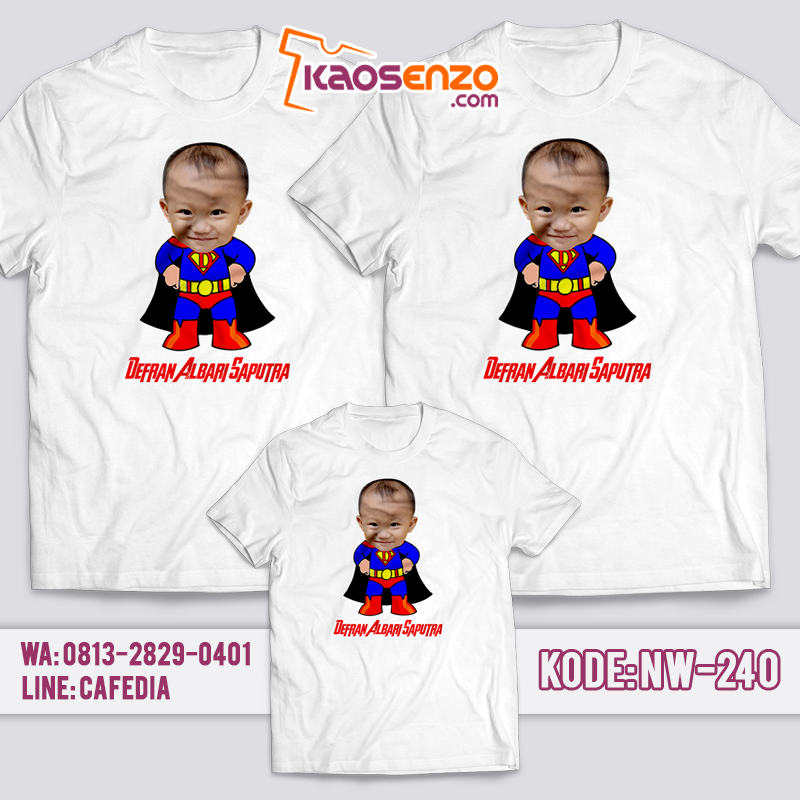 Kaos Keluarga | Kaos Ultah | Kaos Couple | Kaos Motif Superman