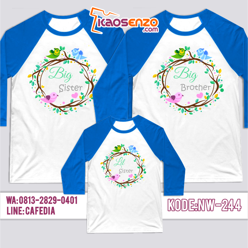 Kaos Couple Keluarga | Kaos Raglan | Kaos Ultah Motif Tulisan Keluarga