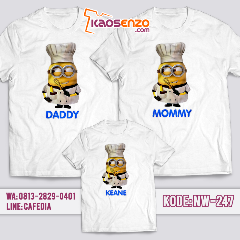 Kaos Keluarga | Kaos Ultah | Kaos Couple | Kaos Motif Minion