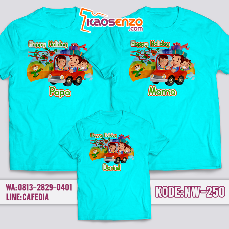 Baju Kaos Couple Keluarga | Kaos Family Custom | Kaos Liburan Holiday Keluarga - NW 250