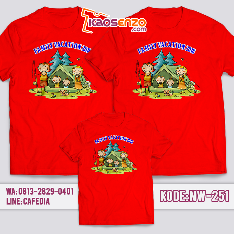 Baju Kaos Couple Keluarga | Kaos Family Custom | Kaos Liburan Holiday Keluarga - NW 251