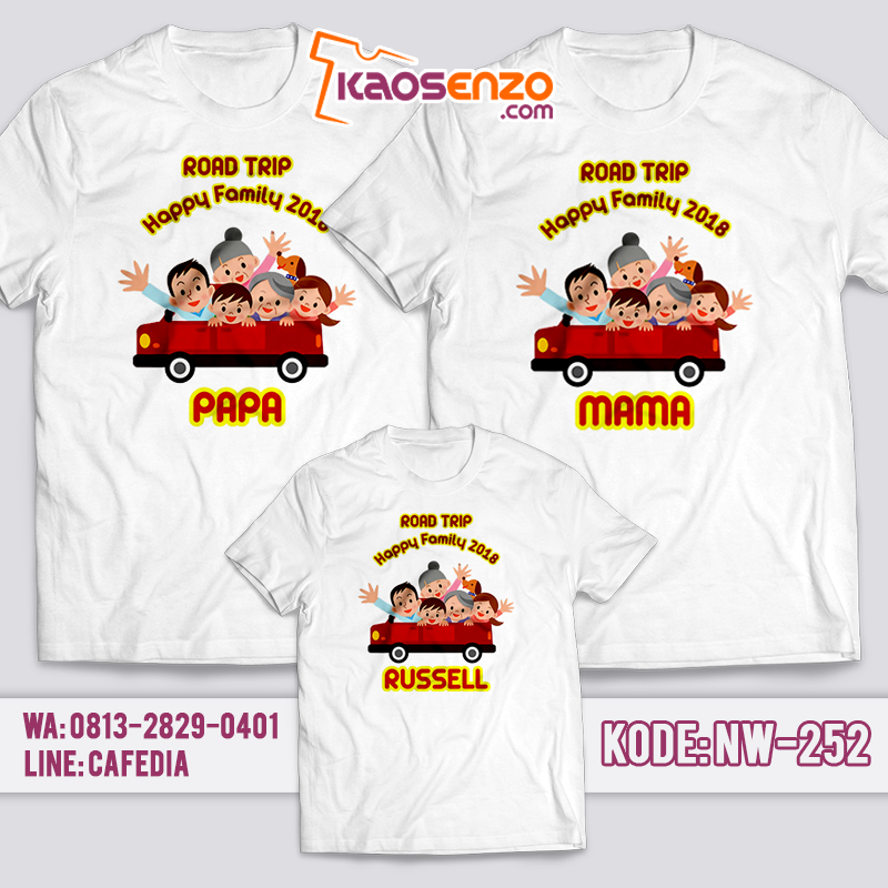 Baju Kaos Couple Keluarga | Kaos Family Custom | Kaos Liburan Travelling - NW 252