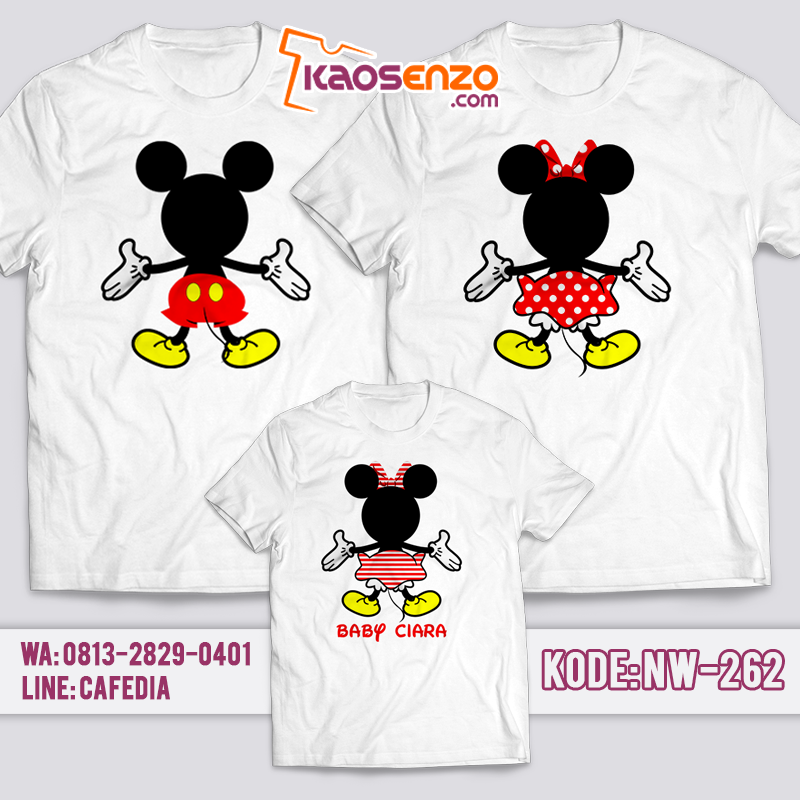 Kaos Keluarga | Kaos Ultah | Kaos Couple | Kaos Motif Mickey Mouse