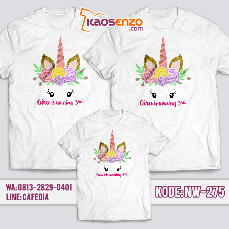 Kaos Couple | Kaos Keluarga | Kaos Custom | Kaos Motif Unicorn 3