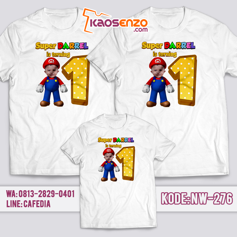 Kaos Couple | Kaos Keluarga | Kaos Custom | Kaos Motif Super Mario 1