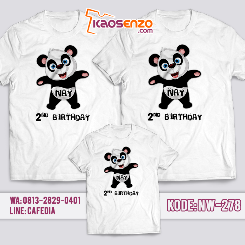 Kaos Couple | Kaos Keluarga | Kaos Custom | Kaos Motif Panda 2