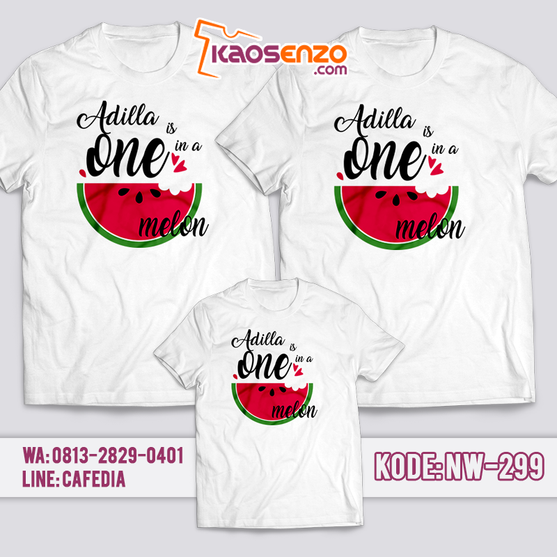 Baju Kaos Couple Keluarga | Kaos Family Custom Watermelon - NW 299