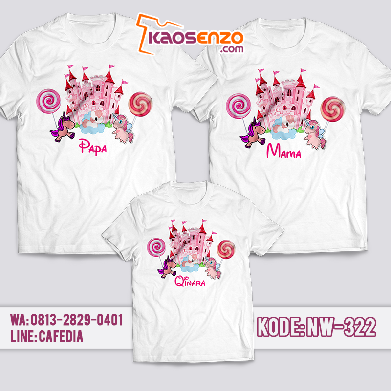 Baju Kaos Couple Keluarga | Kaos Family Custom Little Pony - NW 322