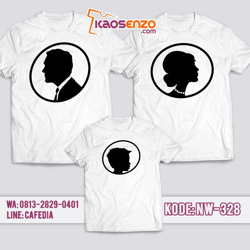 Baju Kaos Couple Keluarga | Kaos Family Custom Siluet - NW 328