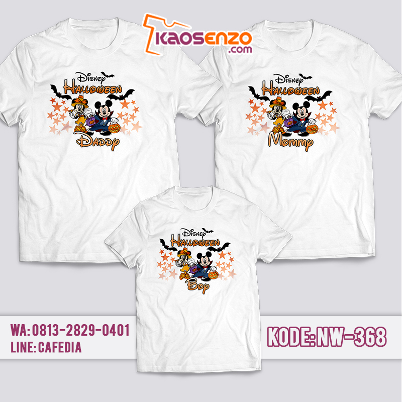 Baju Kaos Couple Keluarga | Kaos Family Custom Halloween - NW 368