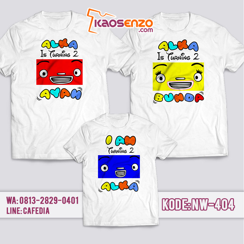 Kaos Couple Keluarga | Kaos Ulang Tahun Anak Tayo - NW 404