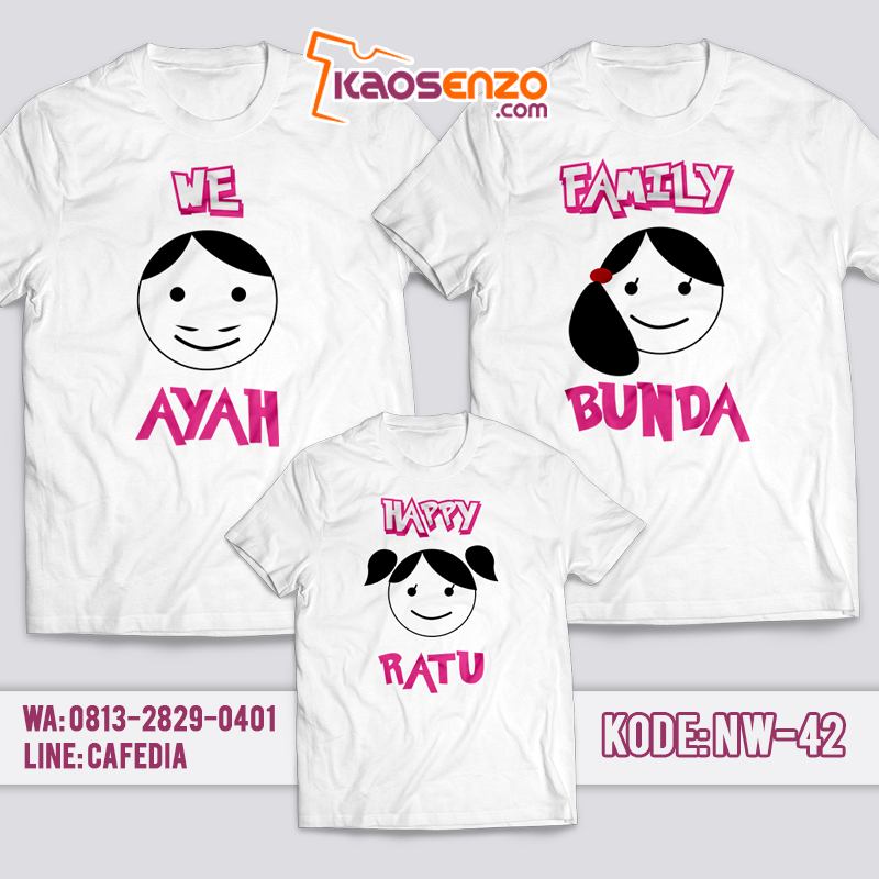 Baju Couple Keluarga | Baju Kaos Ultah Motif Family