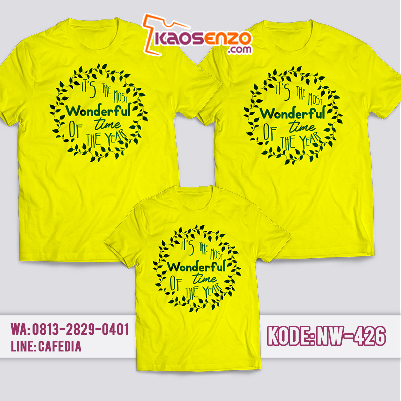 Baju Kaos Couple Keluarga | Kaos Family Custom Christmas - NW 426