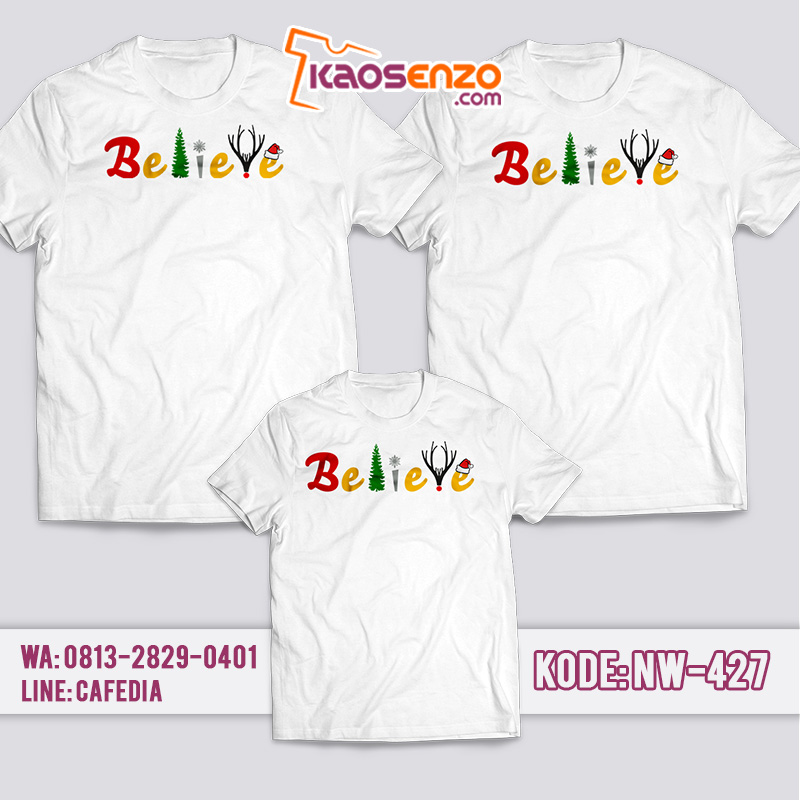 Baju Kaos Couple Keluarga | Kaos Family Custom Christmas - NW 427