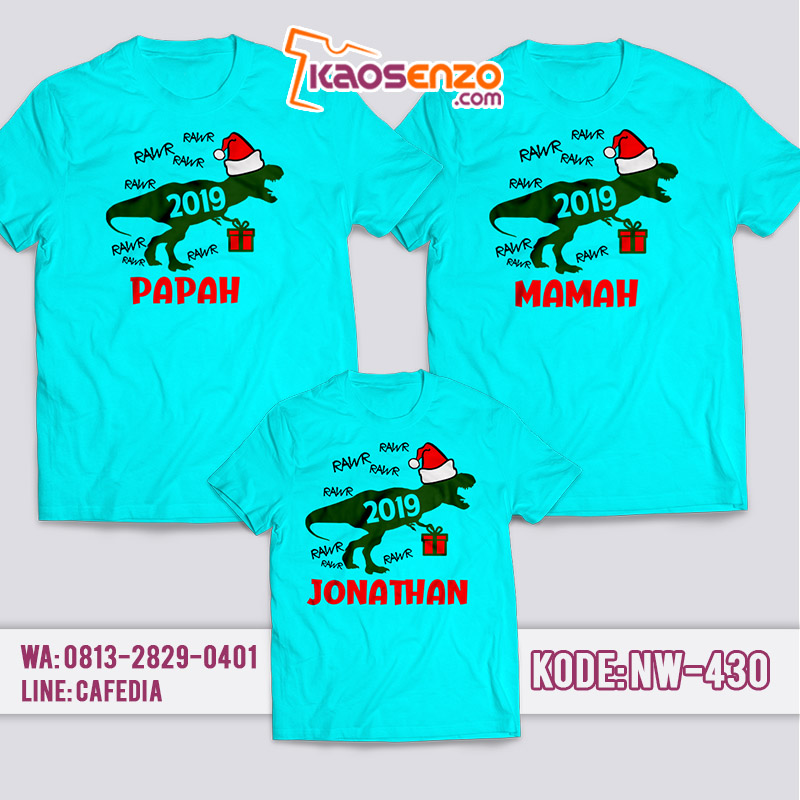 Baju Kaos Couple Keluarga | Kaos Family Custom Christmas - NW 430