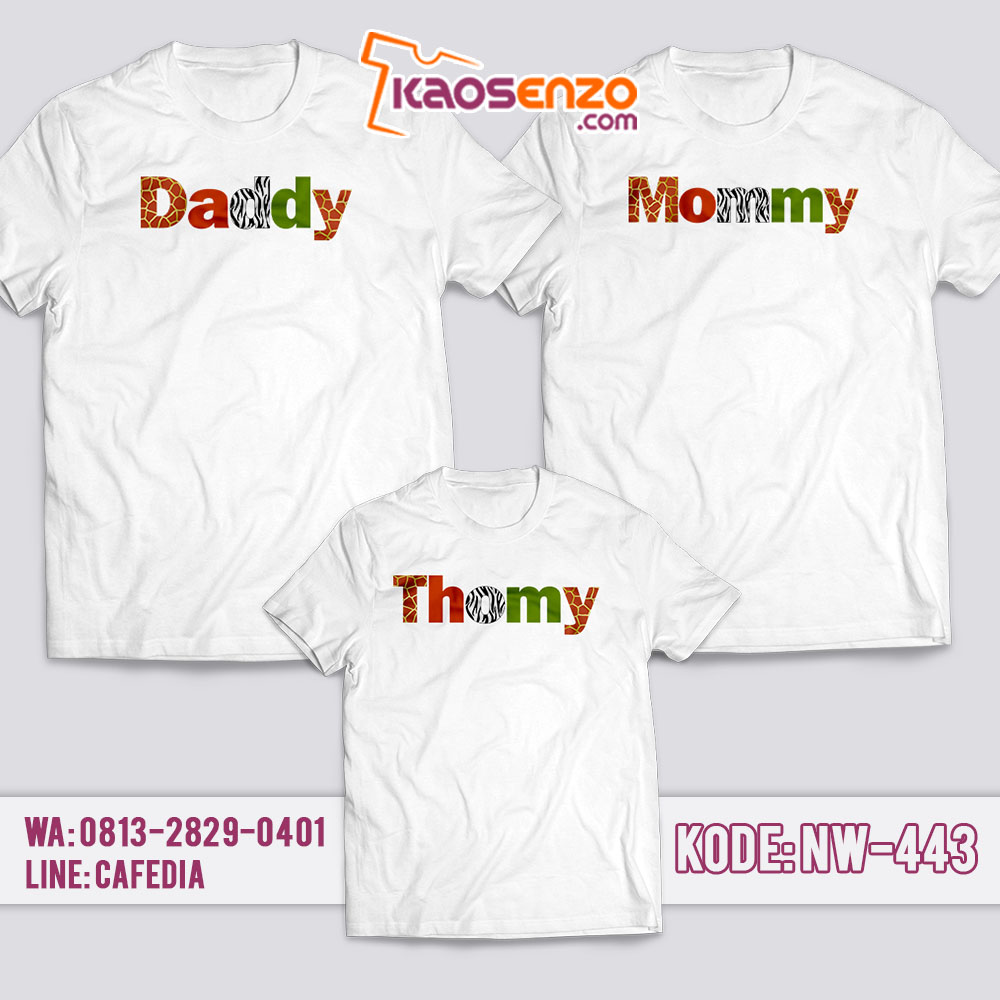 Baju Kaos Couple Keluarga | Kaos Family Custom Zoo - NW 443