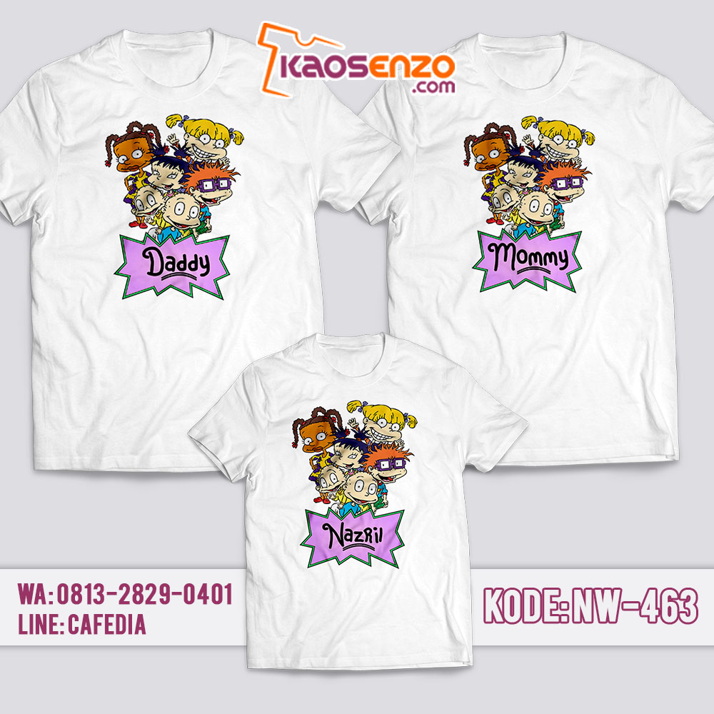 Baju Kaos Couple Keluarga | Kaos Family Custom Rugrats - NW 463