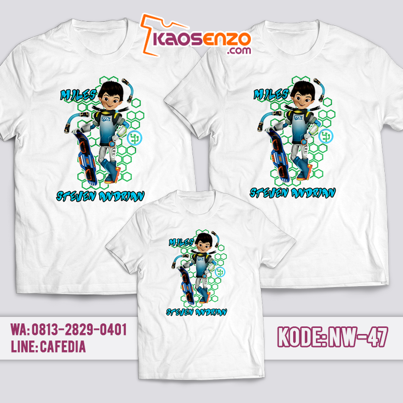 Baju Couple Keluarga | Baju Kaos Ultah Motif Miles