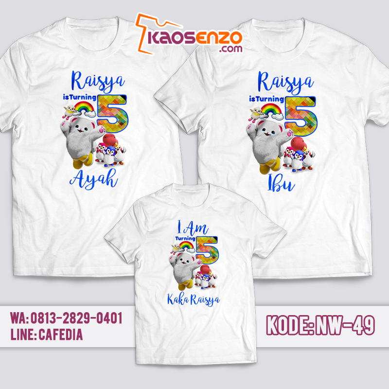 Baju Couple Keluarga | Baju Kaos Ultah Motif Badanamu