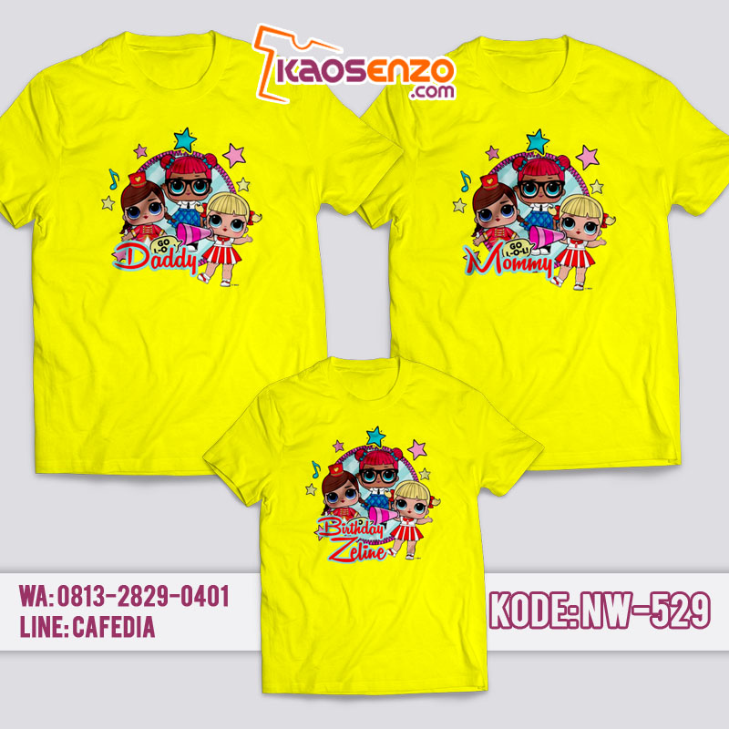 Baju Kaos Couple Keluarga | Kaos Family Custom | Kaos LOL Surprise Doll - NW 529