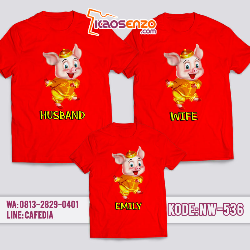 Baju Kaos Couple Keluarga | Kaos Family Custom Imlek - NW 536