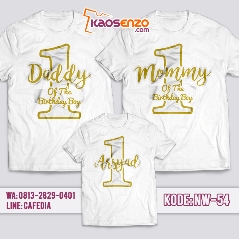 Baju Couple Keluarga | Baju Kaos Ultah Motif Tulisan Dan Nama