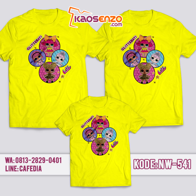 Baju Kaos Couple Keluarga | Kaos Family Custom LOL Doll - NW 541