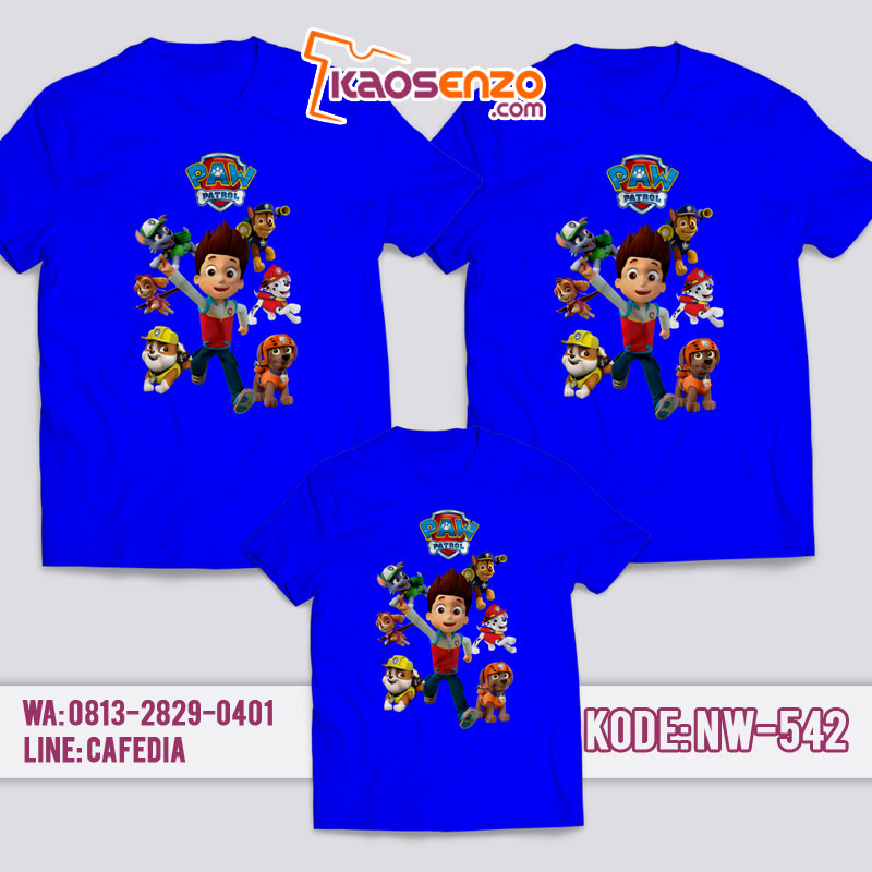 Baju Kaos Couple Keluarga | Kaos Family Custom Paw Patrol - NW 542