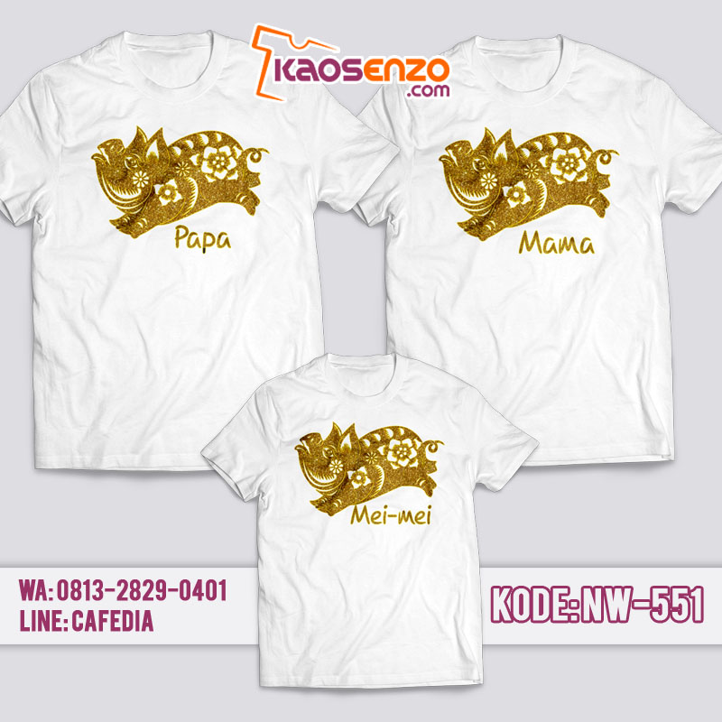 Baju Kaos Couple Keluarga | Kaos Family Custom Imlek - NW 551