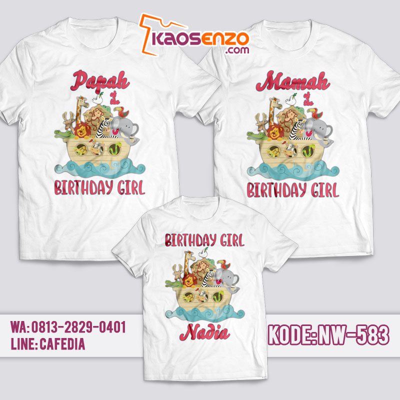 Kaos Couple Keluarga | Kaos Ulang Tahun Anak Zoo - NW 583