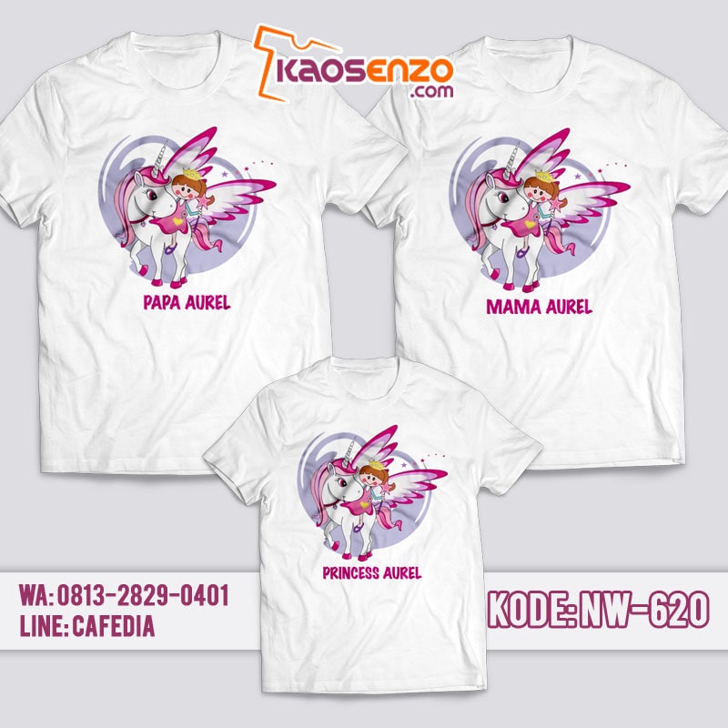 Baju Kaos Couple Keluarga | Kaos Family Custom Unicorn - NW 620