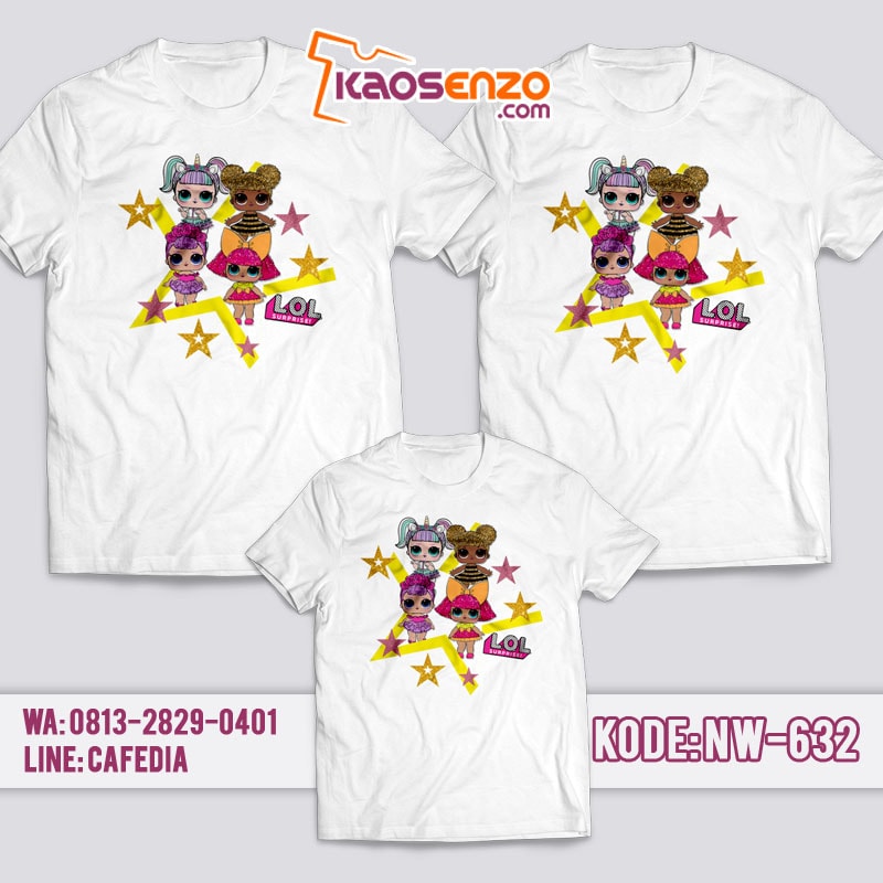 Baju Kaos Couple Keluarga | Kaos Family Custom Lol Doll - NW 632