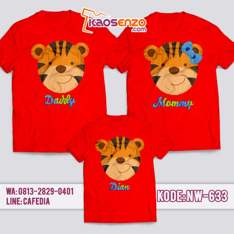 Baju Kaos Couple Keluarga | Kaos Family Custom Zoo - NW 633