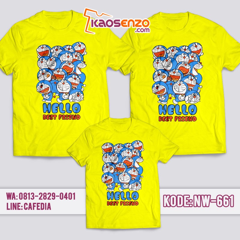 Baju Kaos Couple Keluarga | Kaos Family Custom | Kaos Doraemon - NW 661