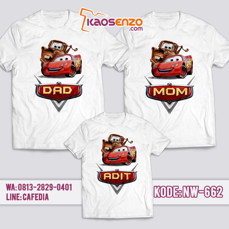 Baju Kaos Couple Keluarga | Kaos Family Custom | Kaos Cars - NW 662