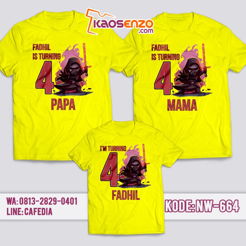 Kaos Couple Keluarga | Kaos Ulang Tahun Anak Star Wars - NW 664