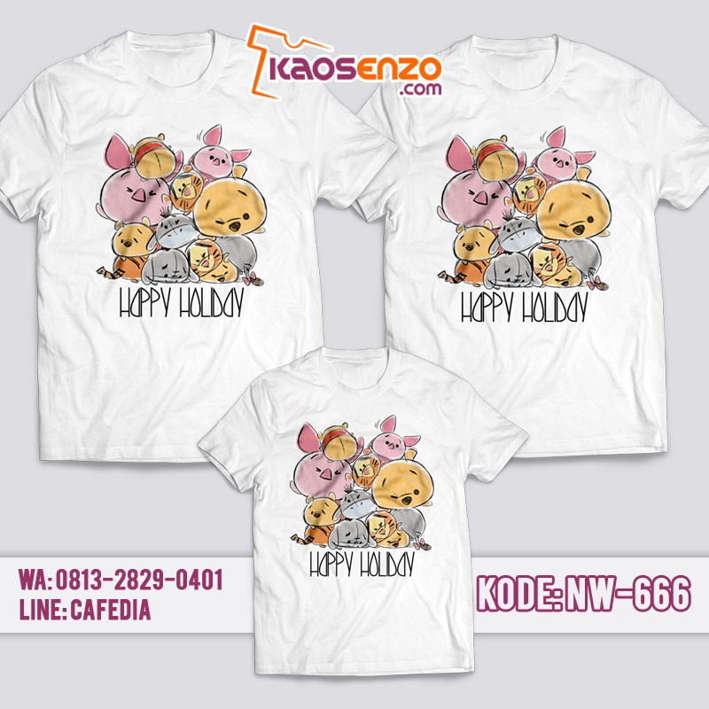 Baju Kaos Couple Keluarga | Kaos Family Custom TsumTsum - NW 666