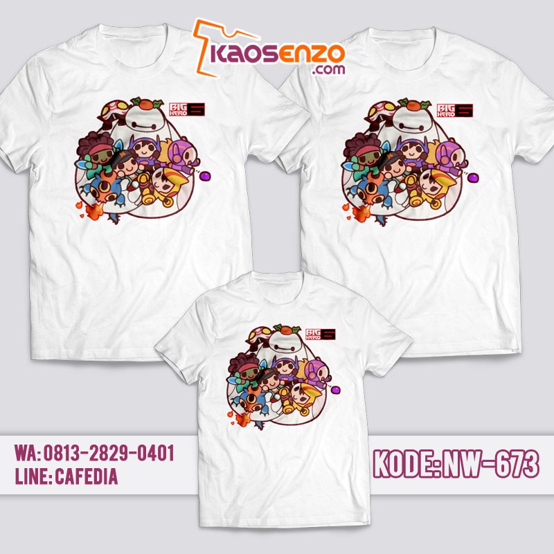 Baju Kaos Couple Keluarga | Kaos Family Custom Big Hero 6 - NW 673