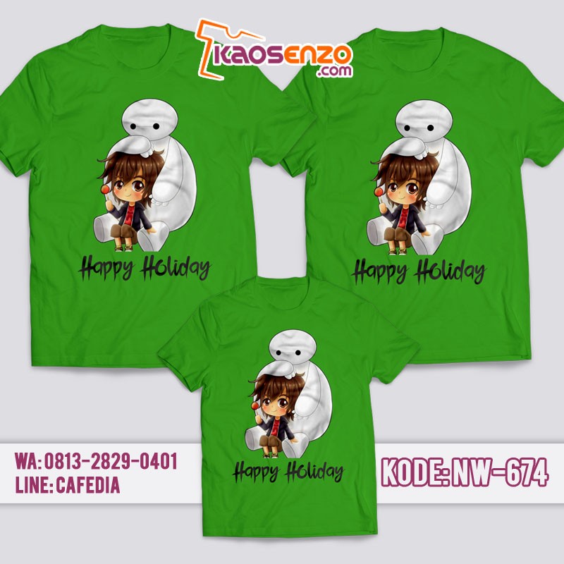 Baju Kaos Couple Keluarga | Kaos Family Custom Big Hero 6 - NW 674