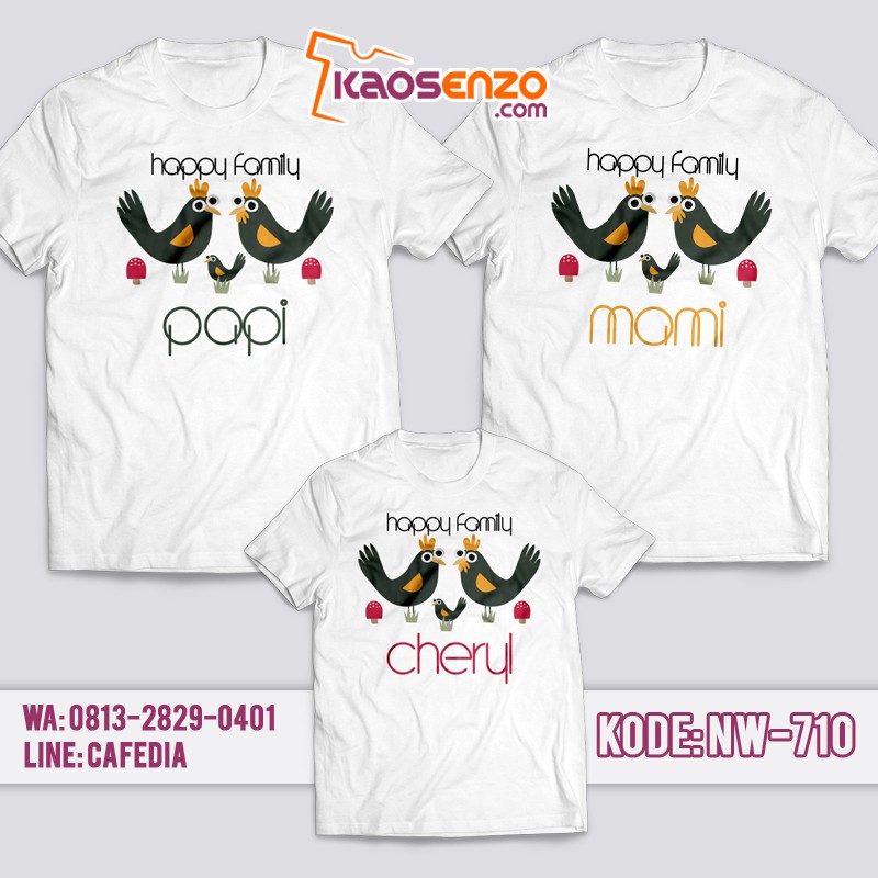 Baju Kaos Couple Keluarga | Kaos Family Custom Zoo & Animal - NW 710