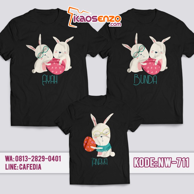 Baju Kaos Couple Keluarga | Kaos Family Custom Zoo & Animal - NW 711