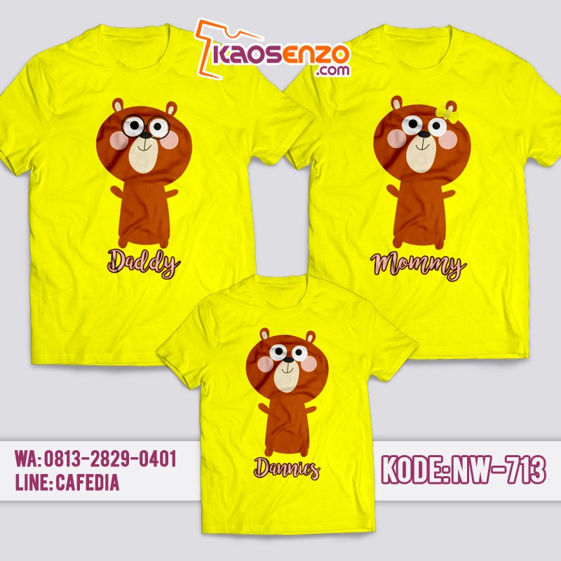 Baju Kaos Couple Keluarga | Kaos Family Custom Zoo & Animal - NW 713