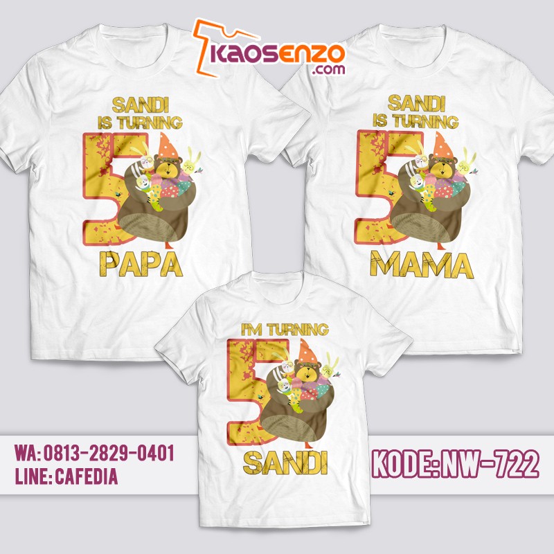 Kaos Couple Keluarga | Kaos Ulang Tahun Anak Zoo & Animal - NW 722