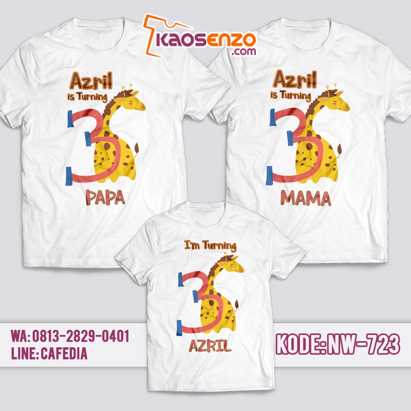 Kaos Couple Keluarga | Kaos Ulang Tahun Anak Zoo & Animal - NW 723