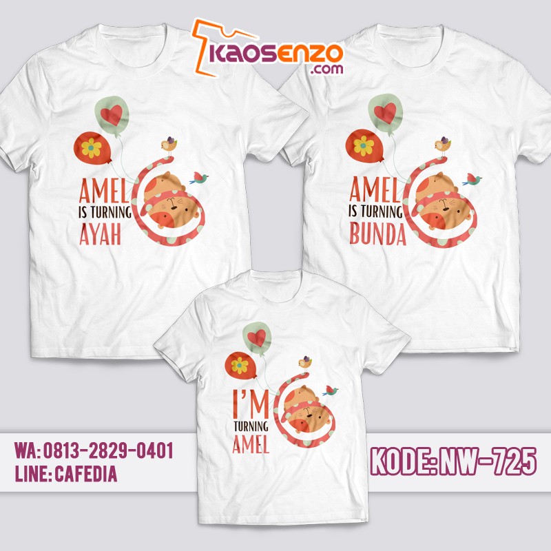 Kaos Couple Keluarga | Kaos Ulang Tahun Anak Zoo & Animal - NW 725