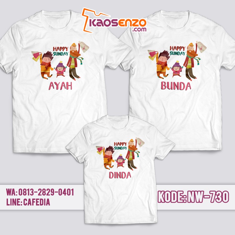 Baju Kaos Couple Keluarga | Kaos Family Custom Modern Family - NW 730