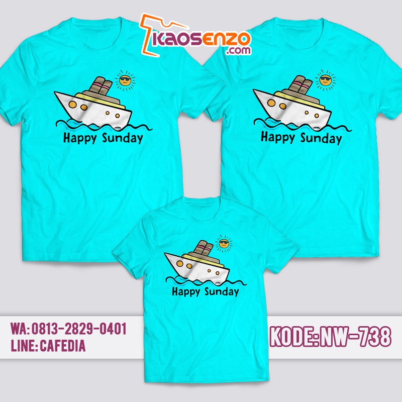 Baju Kaos Couple Keluarga | Kaos Family Custom Kapal - NW 738